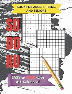 Sudoku Book For Kids, Adults & Seniors: 400+ Easy to Hard Puzzles to Boost Focus, Memory & Logic cover