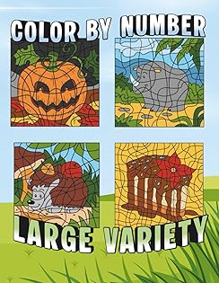 Color by Number Kids Book cover