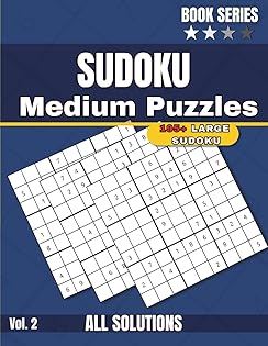 SharpMind Sudoku Series: Medium-Level Difficulty Large Print 195+ Puzzle Book Vol. 2 cover